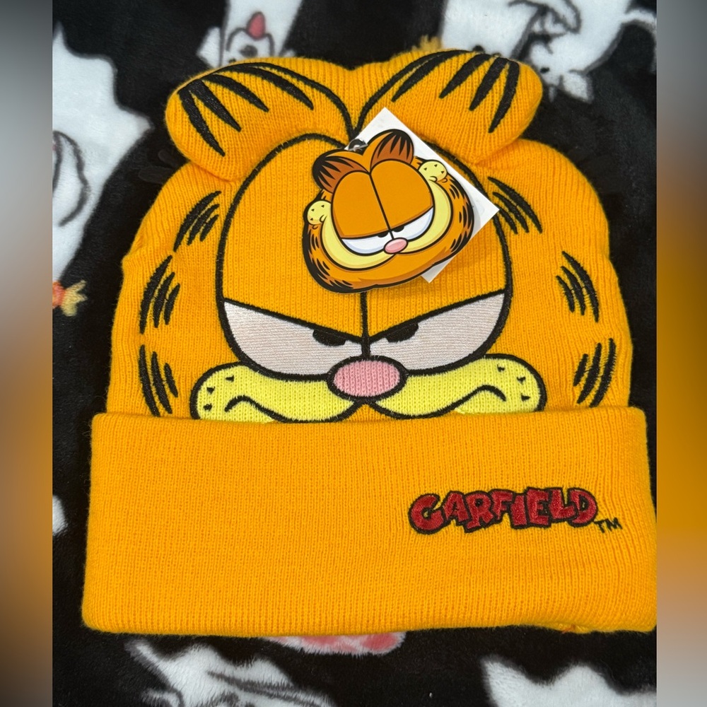 Garfield Beanie! New with tags, one size fits most! Fun design for fans!
